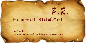 Peternell Richárd névjegykártya